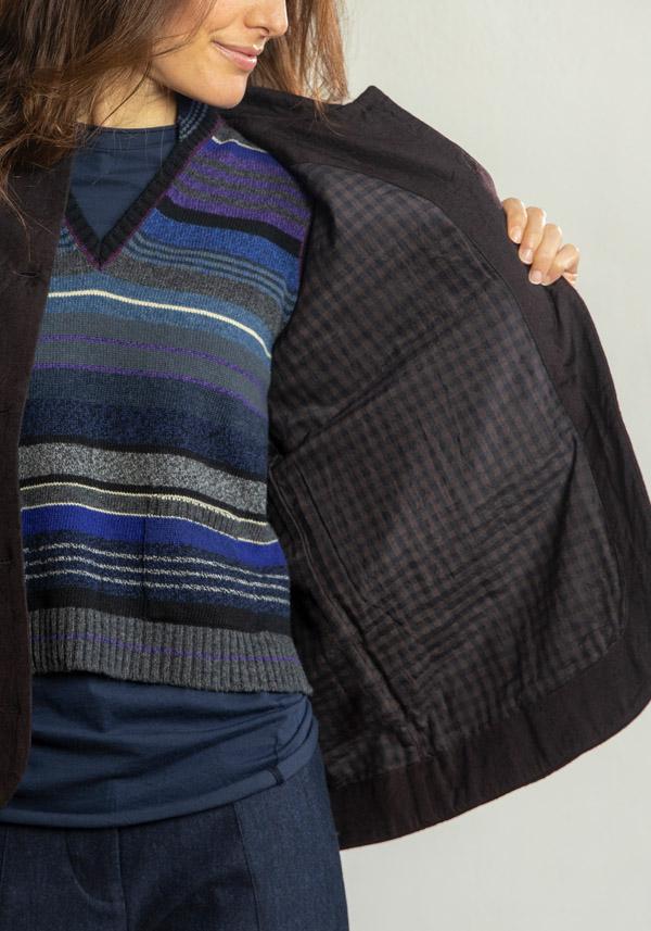 Rose & Lini AODRESS COTTON “JACKET 14” DARK BROWN Negozio