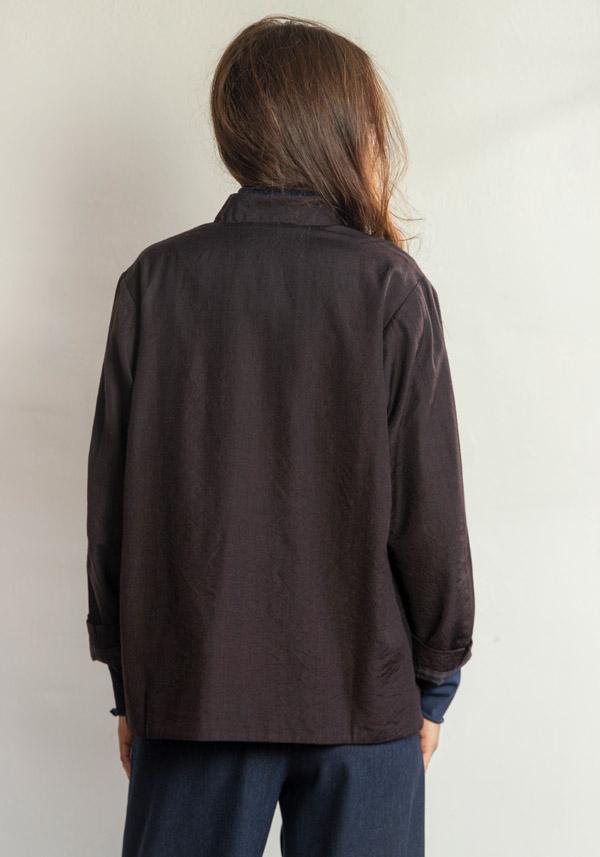 Rose & Lini AODRESS COTTON “JACKET 14” DARK BROWN Negozio