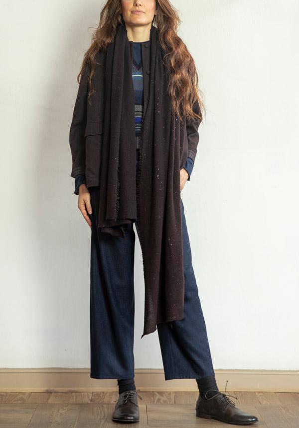 Rose & Lini AODRESS COTTON “JACKET 14” DARK BROWN Negozio
