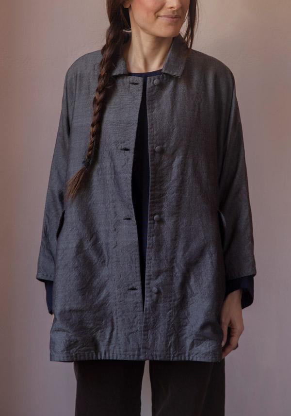 Rose & Lini AODRESS REVERSIBLE WOOL “COAT 15” RAAT BROWN In Saldo