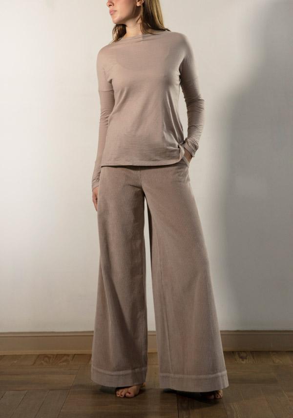 Rose & Lini BARBARA TANI COTTON & CASHMERE “TSHIRT 1585 CCL” PETALO Nuova