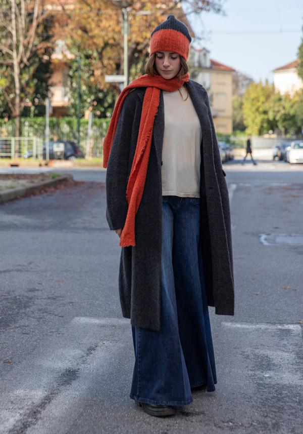 Rose & Lini BOBOUTIC CASHMERE & SILK COAT “4788” CHARCOAL Negozio online di fabbrica