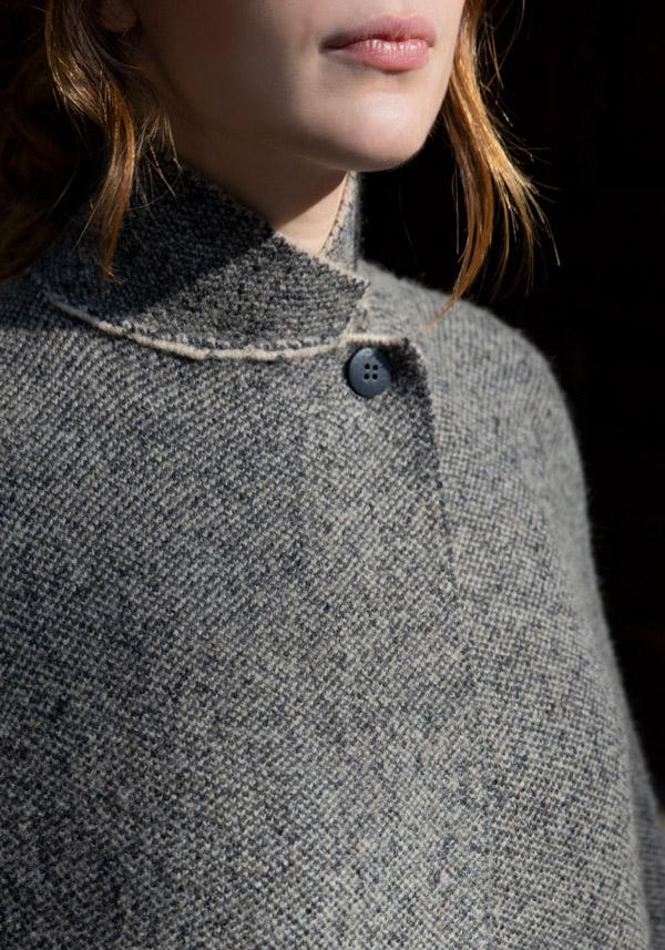 Rose & Lini BOBOUTIC WOOL & CASHMERE “4758” BLACK & CREAM COAT Offerta speciale