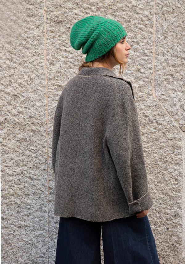 Rose & Lini BOBOUTIC WOOL & CASHMERE JACKET “4757” BLACK & CREAM Flash Sale