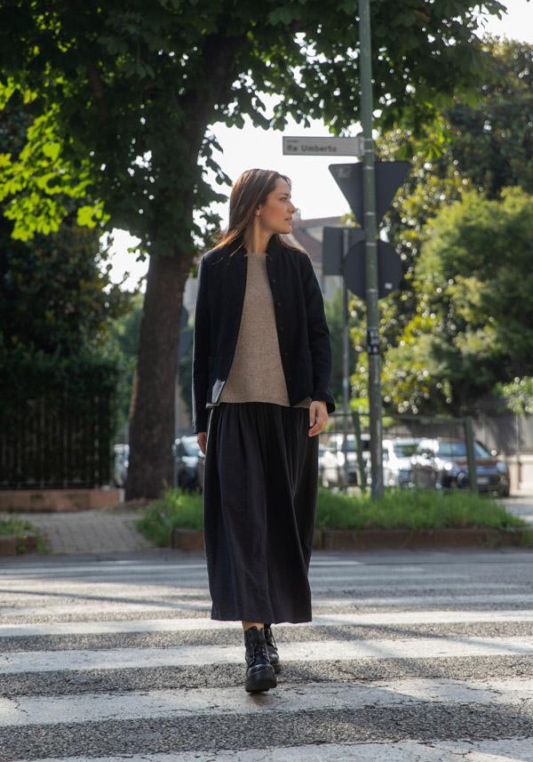 Rose & Lini APUNTOB SILK “SKIRT 1883” BLACK Shopping online