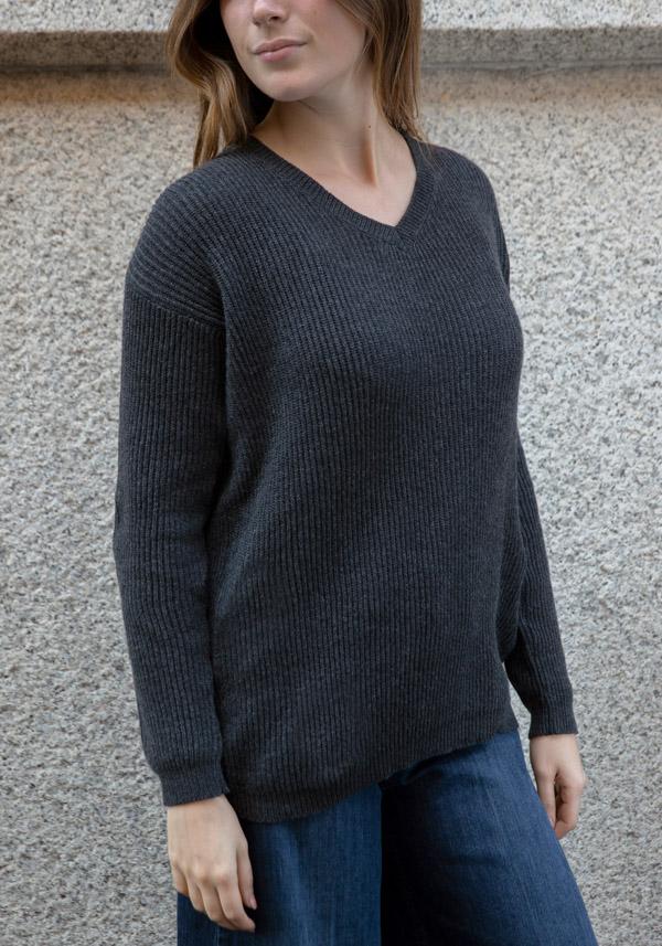 Rose & Lini PRIVATE 0204 CASHMERE “237” COAL SWEATER Online Outlet