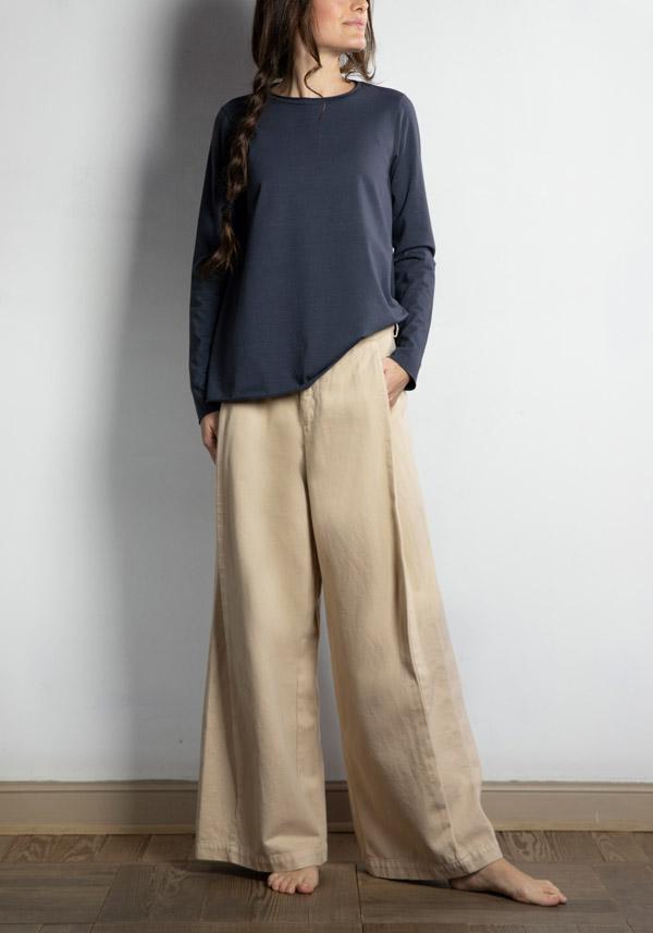 Rose & Lini LABO ART COTTON “DIAGONALE” PEPPER PANTS Offerte giornaliere