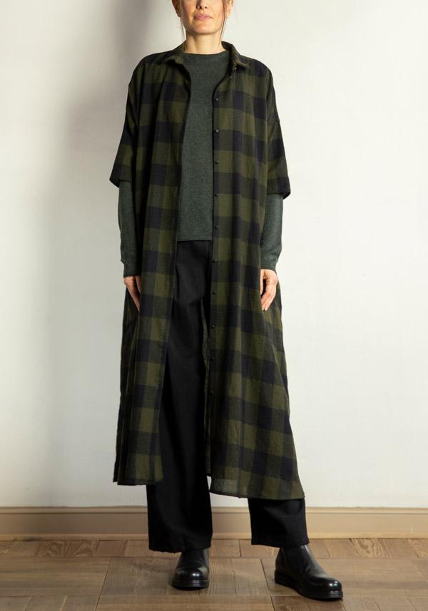Rose & Lini APUNTOB WOOL CHECKED “DRESS 1813” MILITARY Rilascio limitato