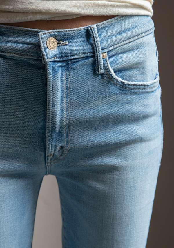 Rose & Lini MOTHER DENIM “INSIDER CROP STEP FRAY” BLUE JEANS Ultimo giorno