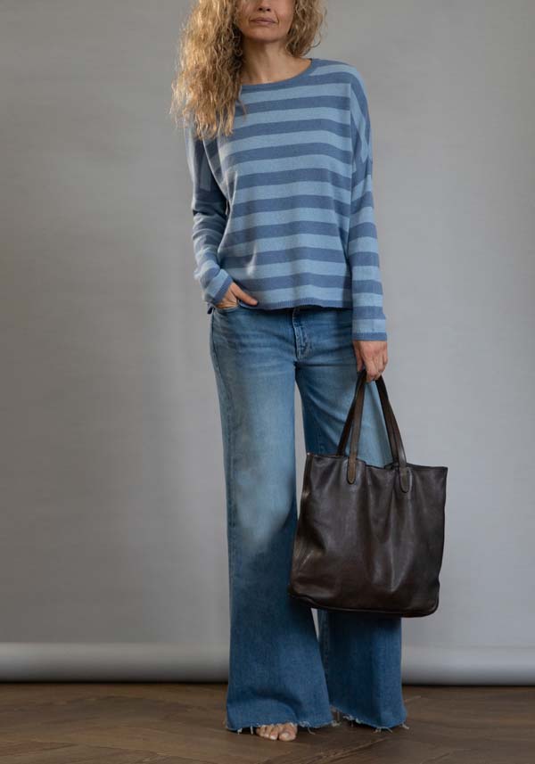 Rose & Lini MOTHER DENIM “THE ROLLER FRAY” DENIM BLUE JEANS Fino al 65% di sconto