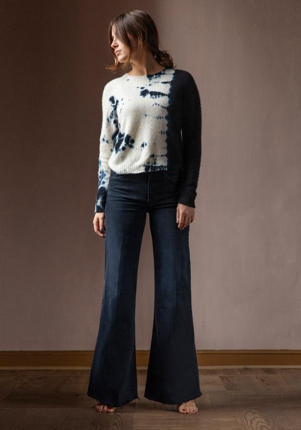 Rose & Lini MOTHER DENIM “THE ROLLER FRAY” NAVY JEANS Offerta speciale della fabbrica