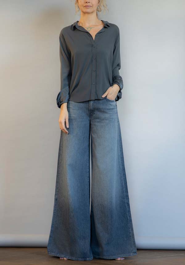 Rose & Lini MOTHER DENIM “THE SWISHER SNEAK” BLACK JEANS Sostegno trimestrale