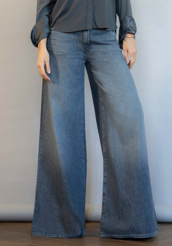 Rose & Lini MOTHER DENIM “THE SWISHER SNEAK” BLACK JEANS Sostegno trimestrale