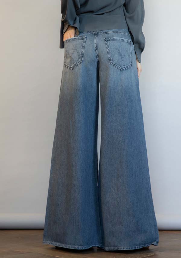 Rose & Lini MOTHER DENIM “THE SWISHER SNEAK” BLACK JEANS Sostegno trimestrale