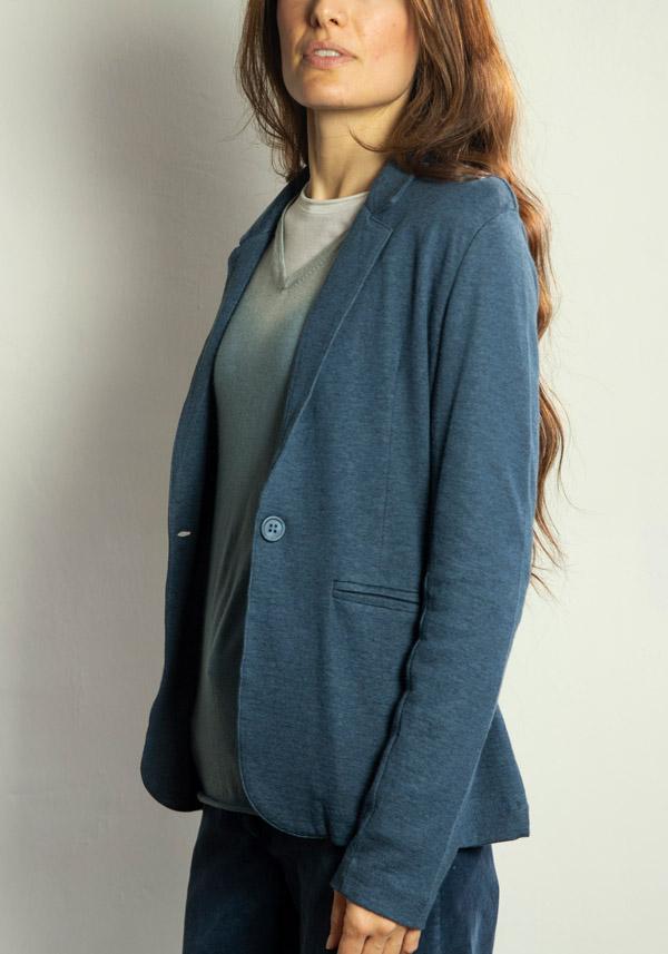 Rose & Lini MAJESTIC COTTON & CASHMERE “VESTE 167” ENCRE JACKET Esporta salva