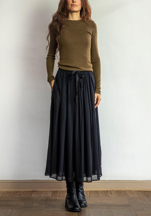 Rose & Lini MAJESTIC MERINO & SILK “COL ROND 583” SAVANE SWEATER Black Friday Prezzi
