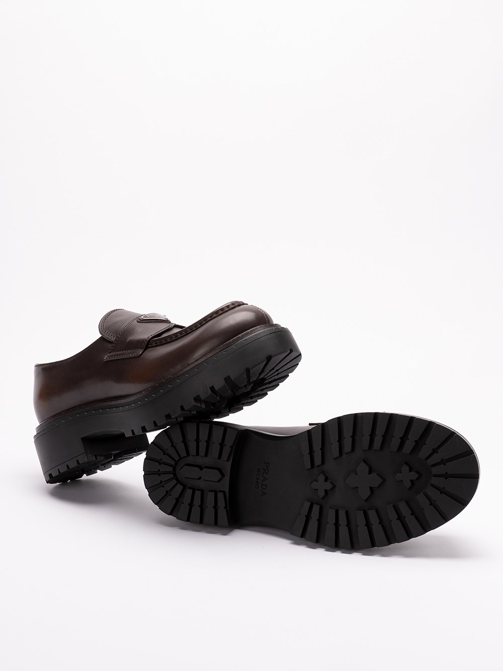 Prada Leather Loafers Outlet