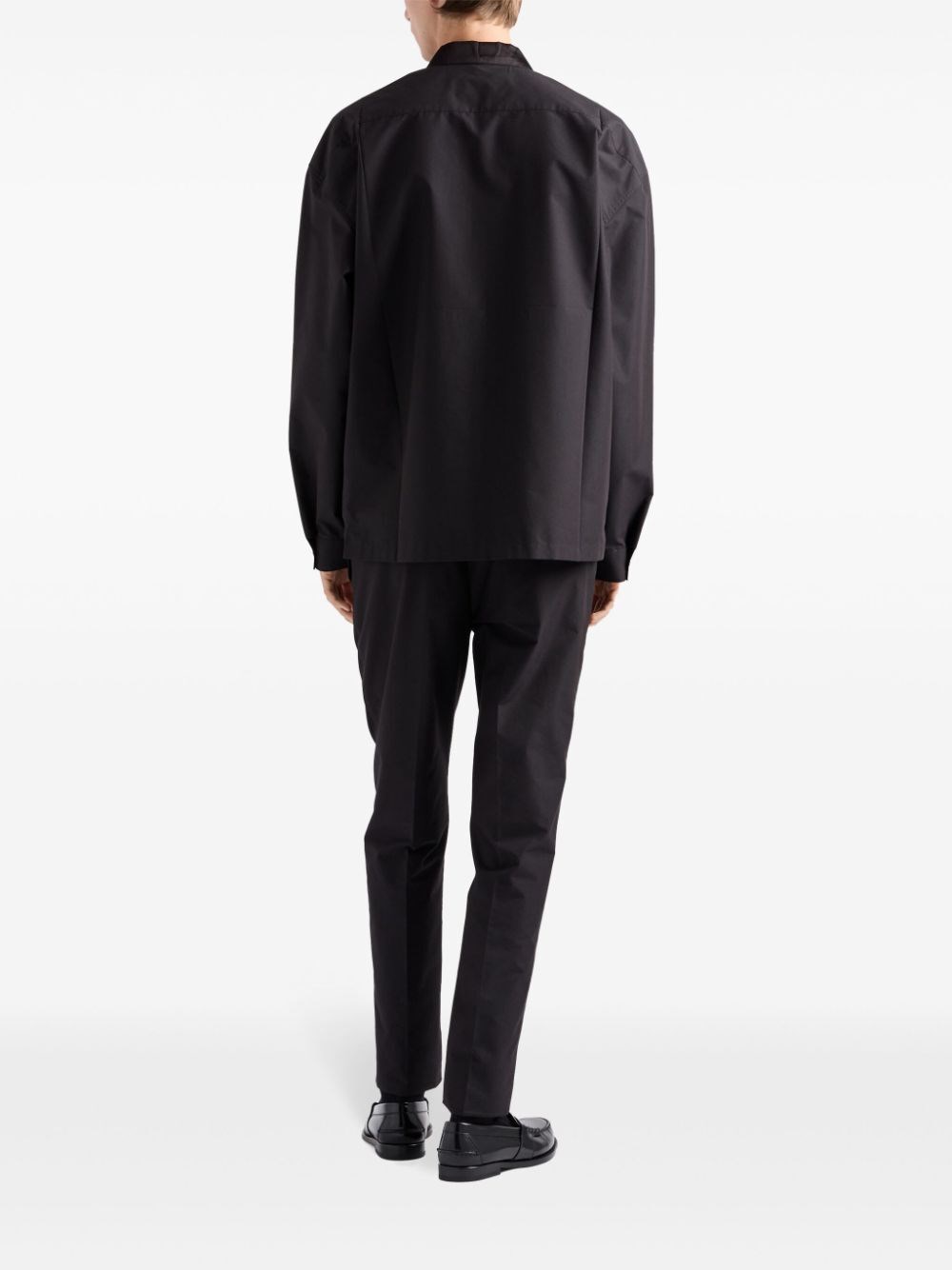 Prada Technical Cotton Shirt Negozi Online
