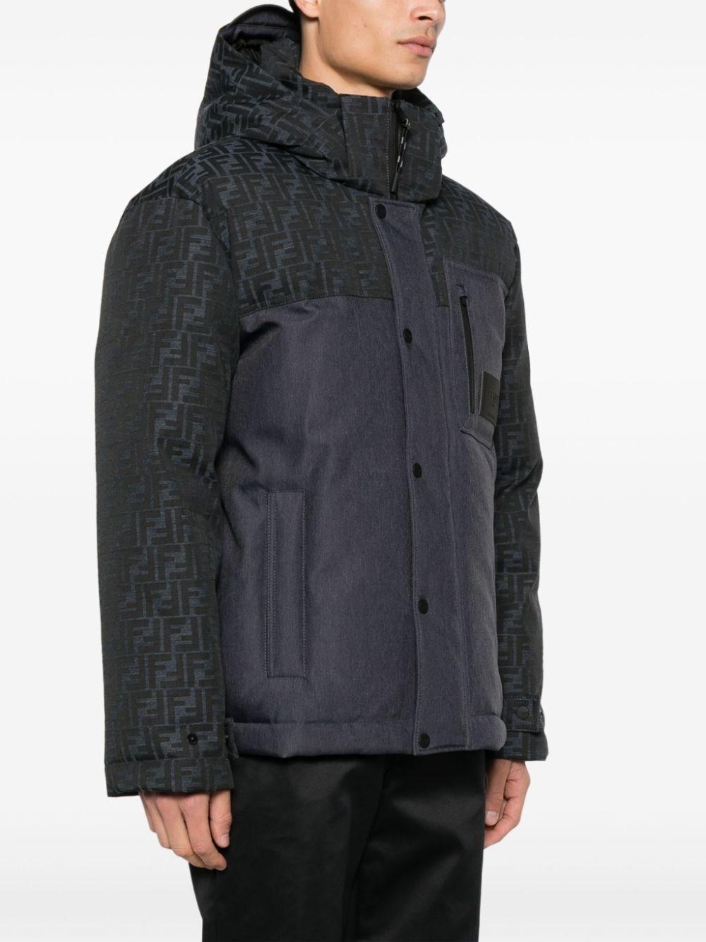 Fendi `FF Denim Tech` Padded Jacket Consegna Veloce