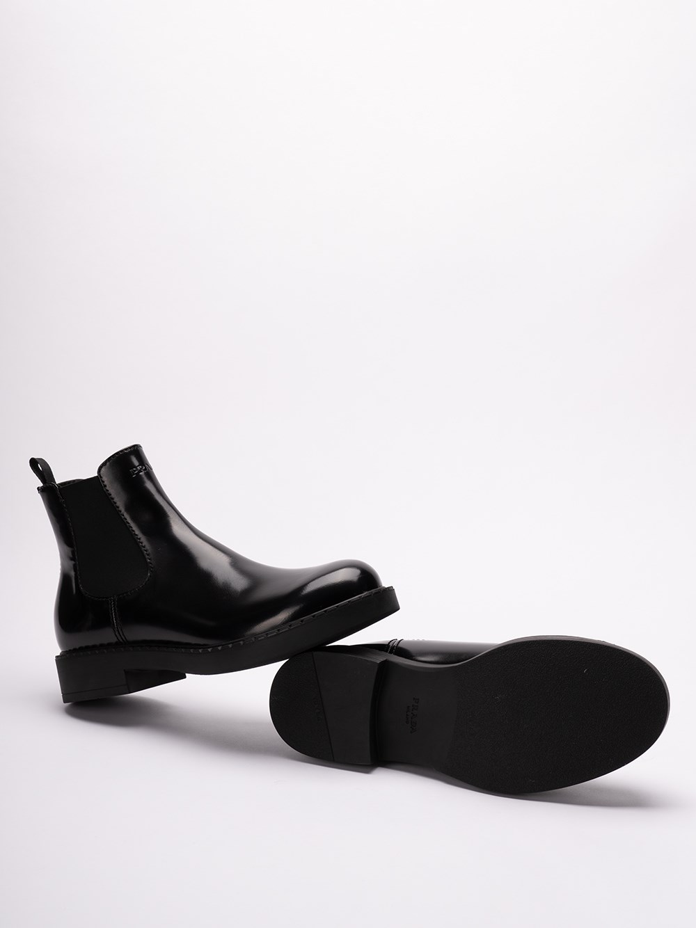 Prada Brushed Leather Chelsea Boots Acquista Ora