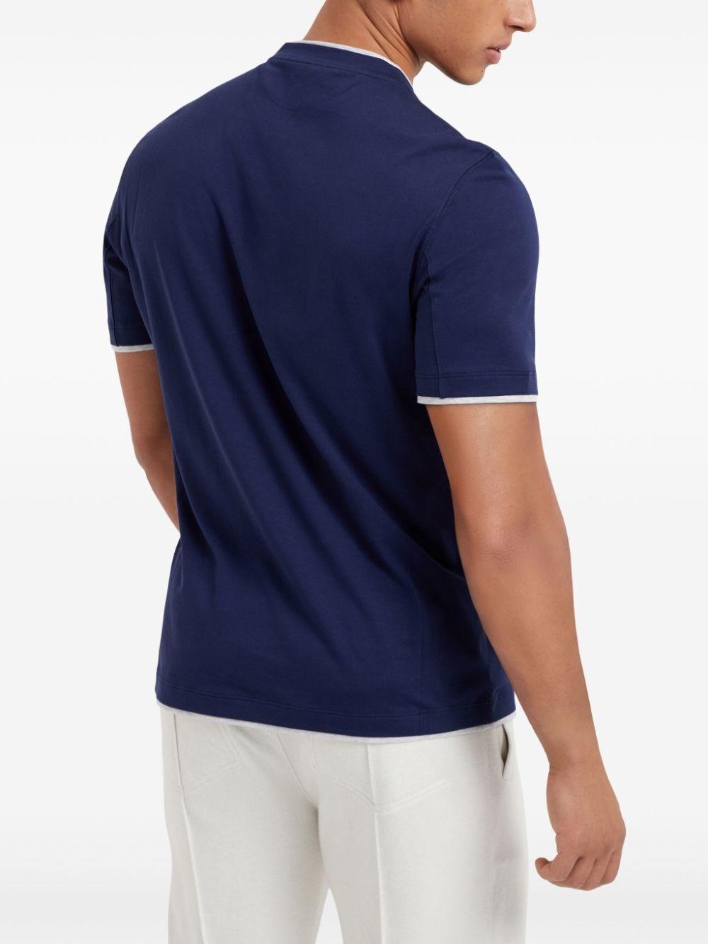 Brunello cucinelli Crew-Neck T-Shirt With Faux-Layering Economico