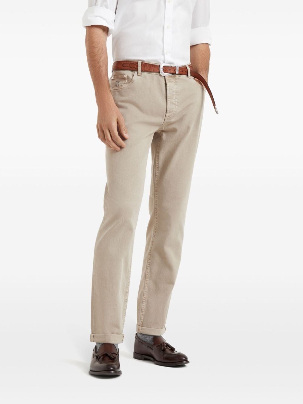 Brunello cucinelli Denim Traditional Fit Five-Pocket Pants Online