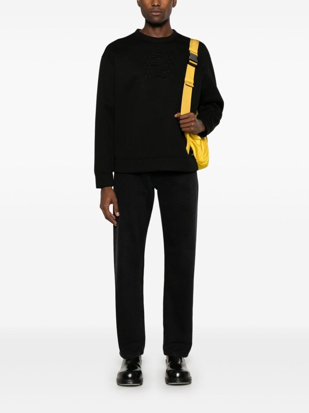 Fendi `FF Labyrinth` Embossed Sweater Vendita Calda