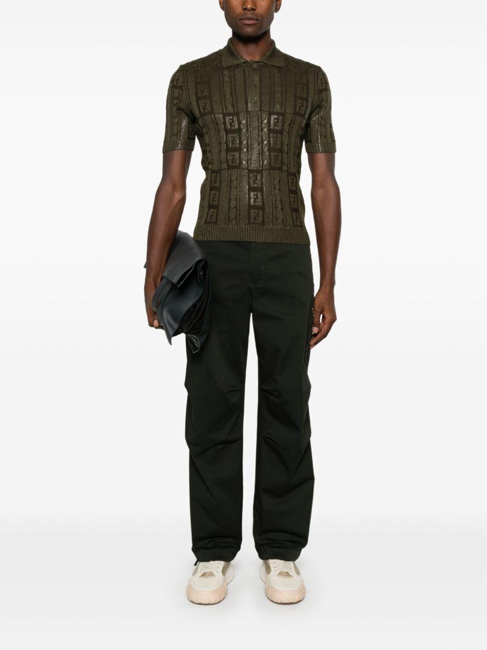 Fendi `FF Sparkle` Polo Shirt Vendita Economica