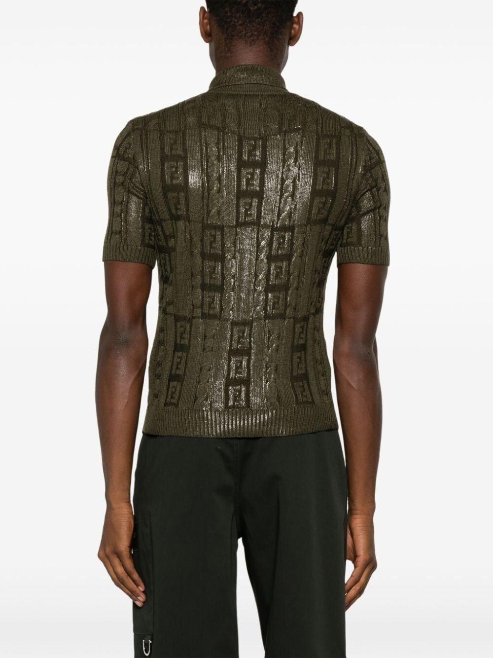 Fendi `FF Sparkle` Polo Shirt Vendita Economica