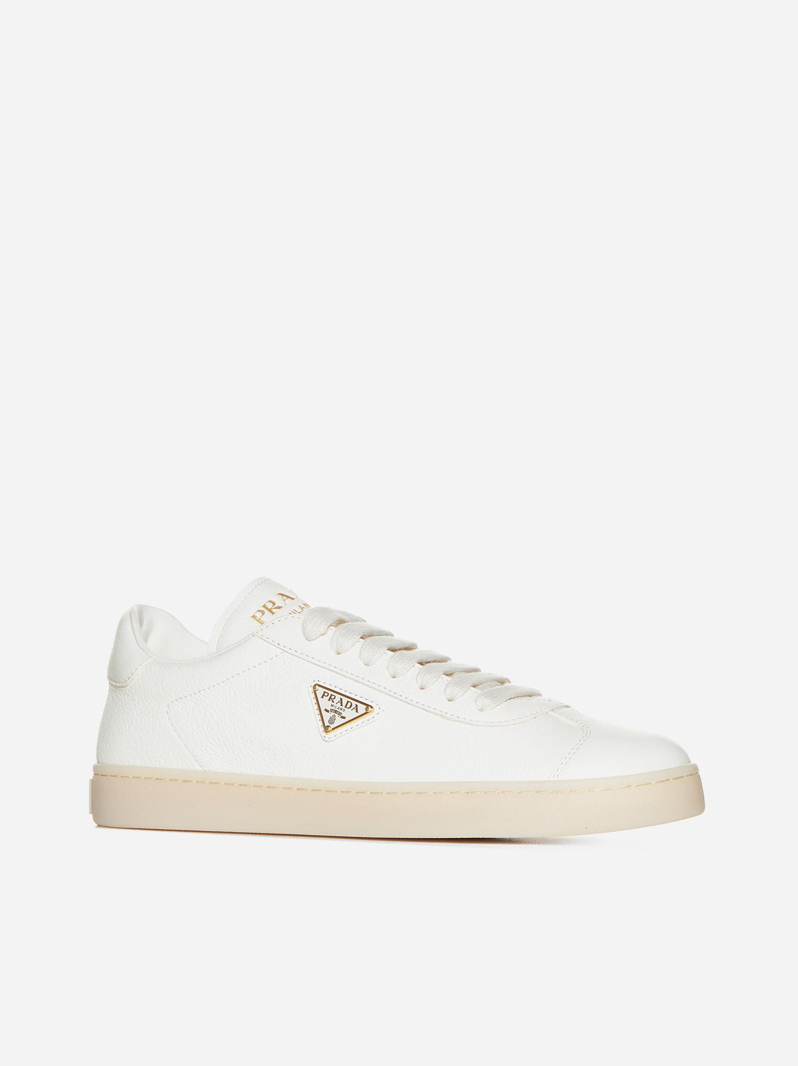 PRADA Sneakers in pelle con placca-logo Italia