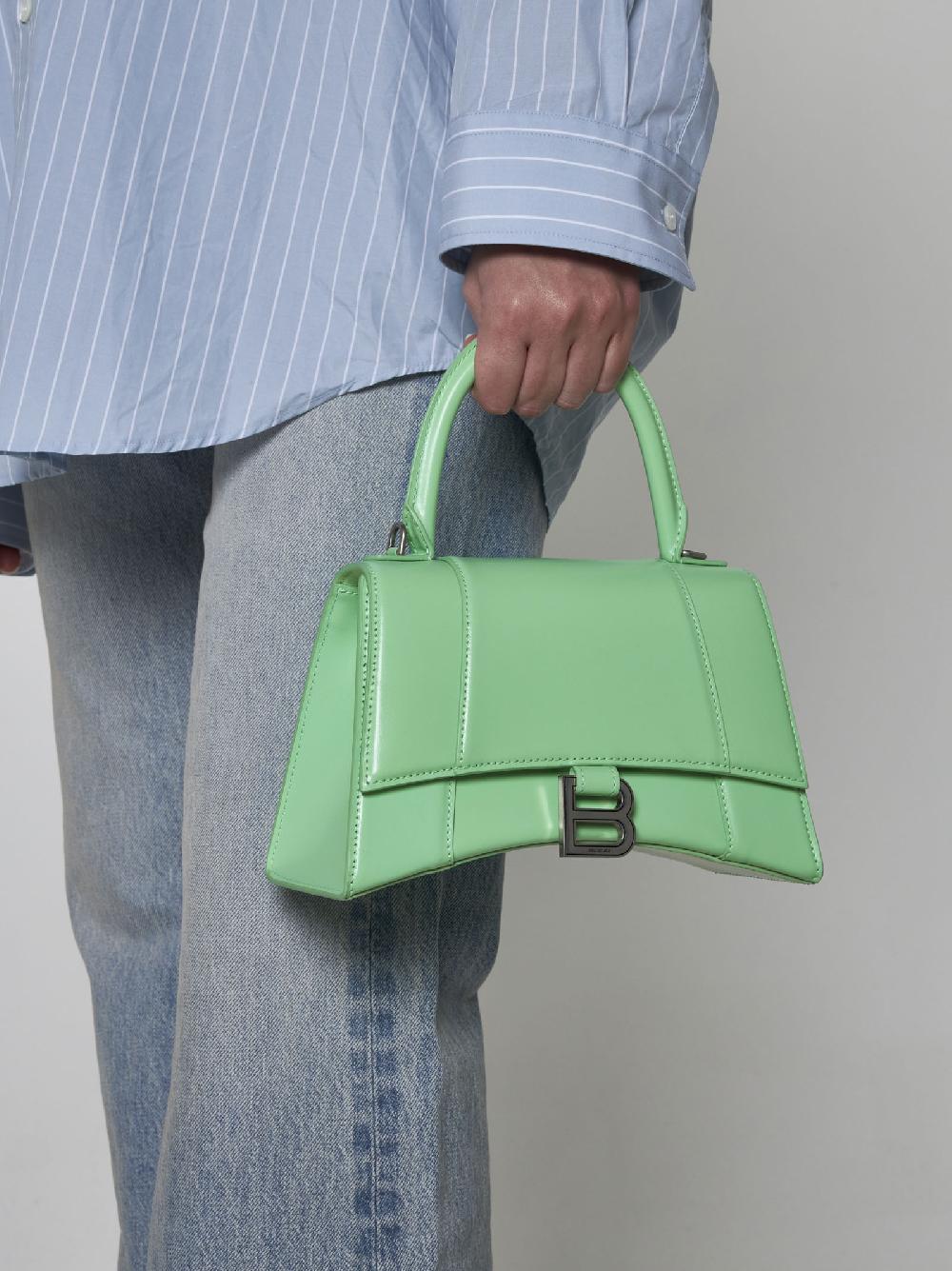 BALENCIAGA Borsa Hourglass Small in pelle Fino Al -60%