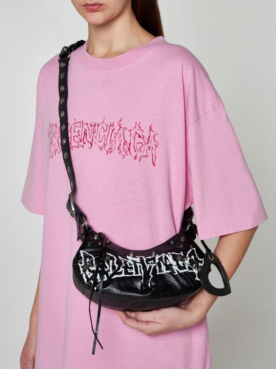 BALENCIAGA Borsa Le Cagole XS in pelle con logo Fino al 60% di sconto