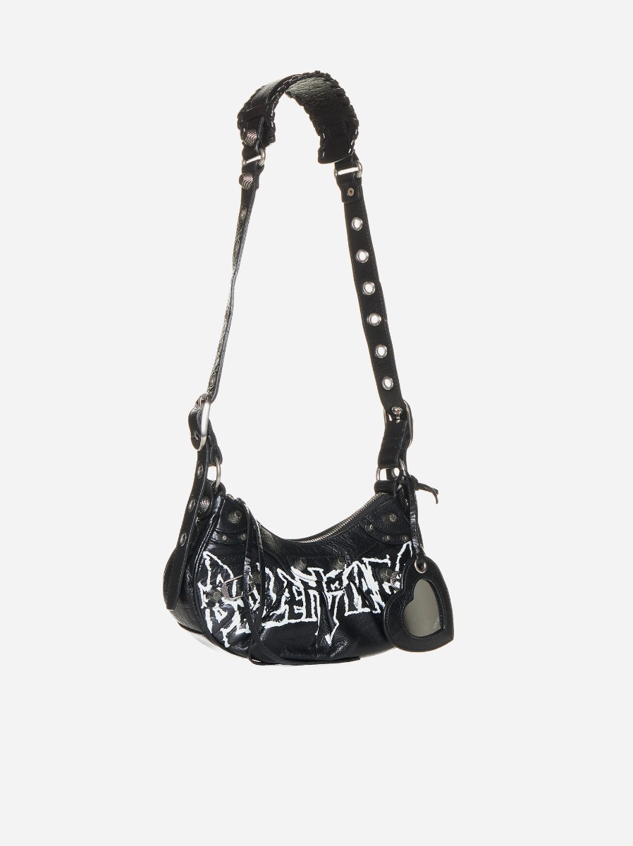 BALENCIAGA Borsa Le Cagole XS in pelle con logo Fino al 60% di sconto