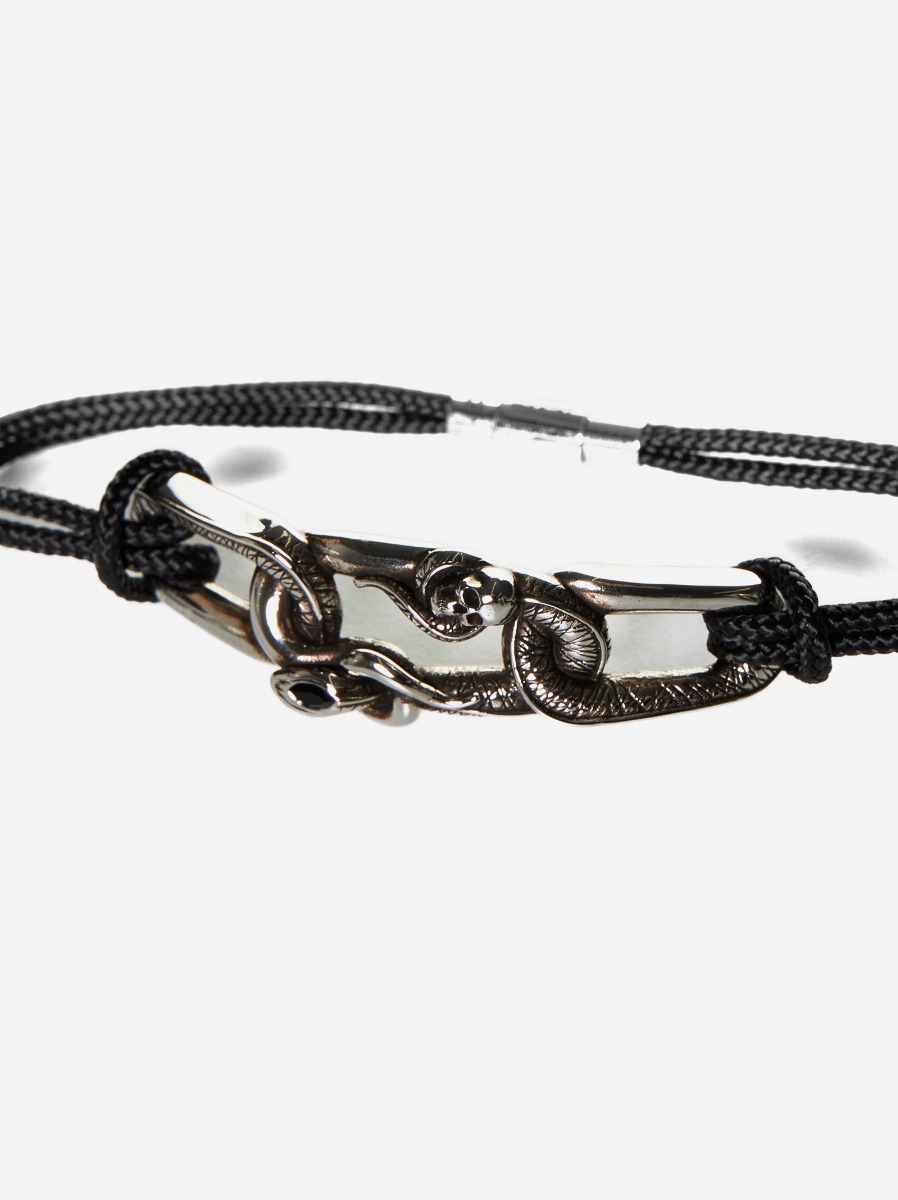 ALEXANDER MCQUEEN Bracciale Snake & Skull in corda Hotsell