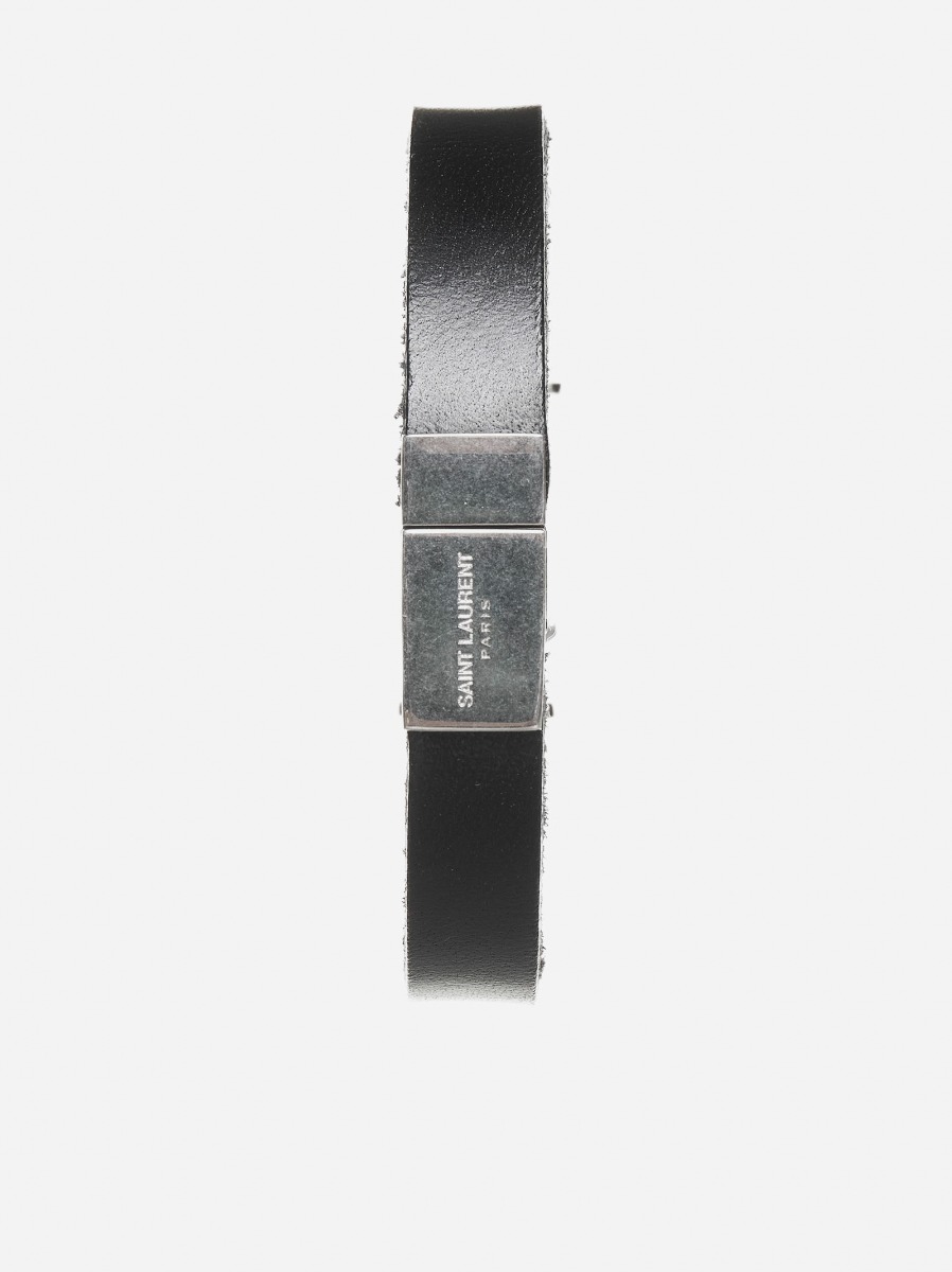 SAINT LAURENT Bracciale Opyum YSL in pelle vegan Negozi Online