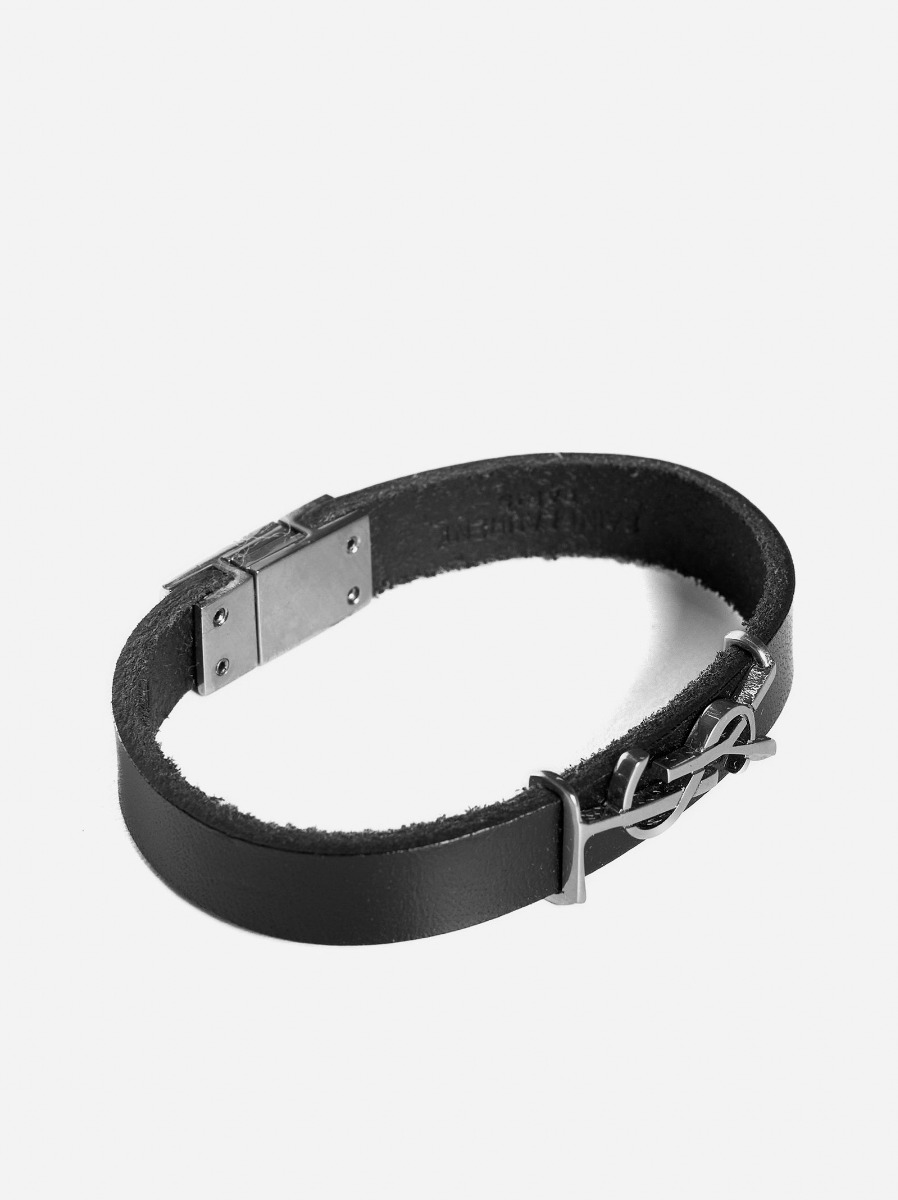 SAINT LAURENT Bracciale Opyum YSL in pelle vegan Negozi Online