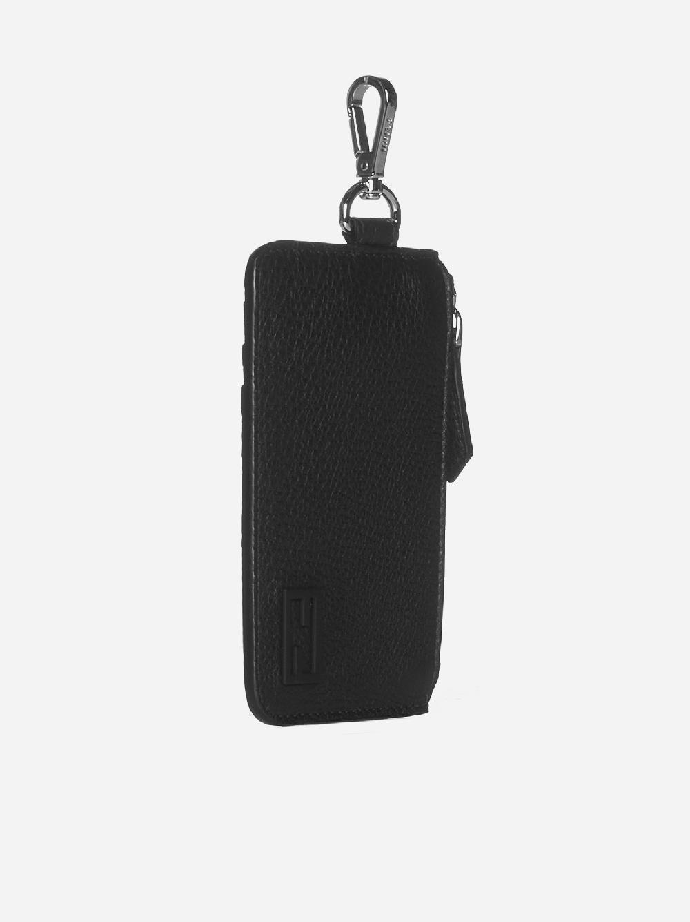 FENDI Portacarte in pelle con logo Shopping Online