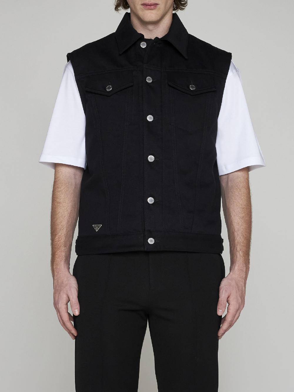 PRADA Gilet in denim Moda