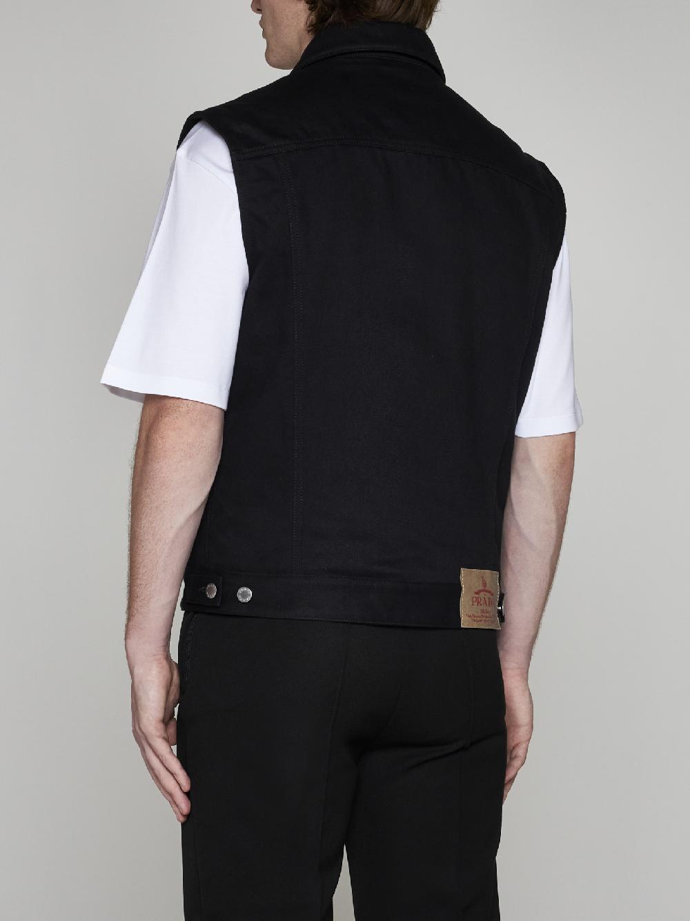 PRADA Gilet in denim Moda