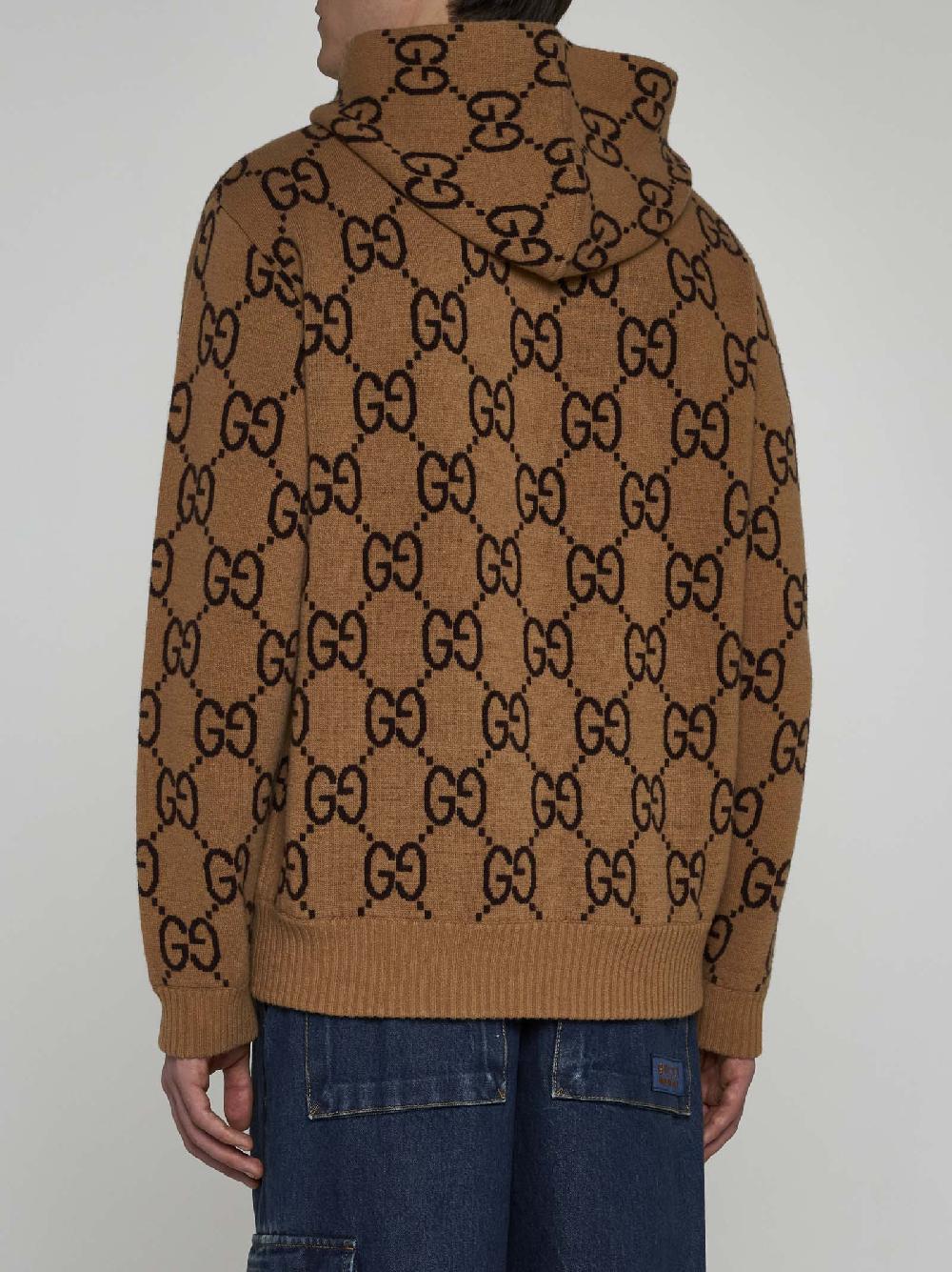 GUCCI Pull in lana GG con cappuccio Super Saving Price