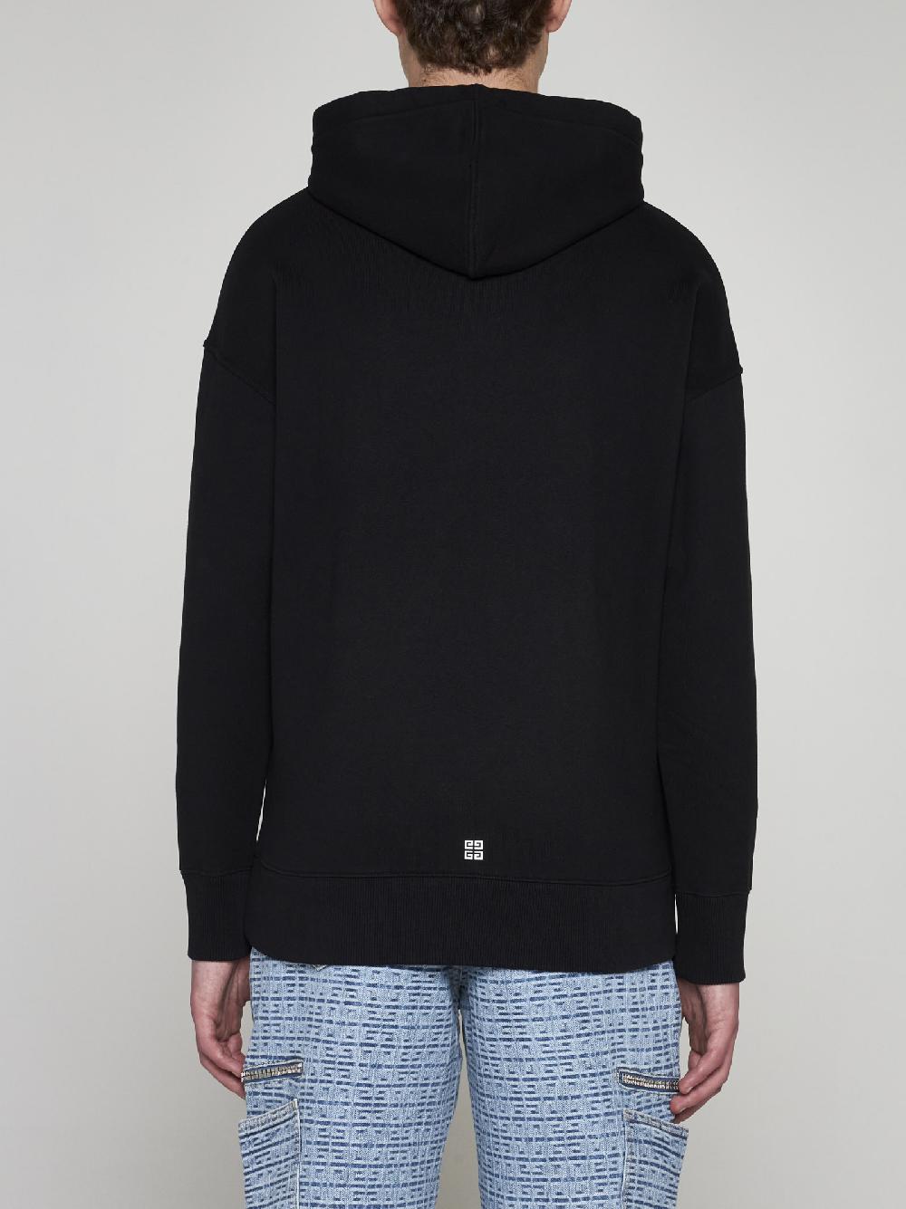 GIVENCHY Felpa in cotone con cappuccio e logo Italy