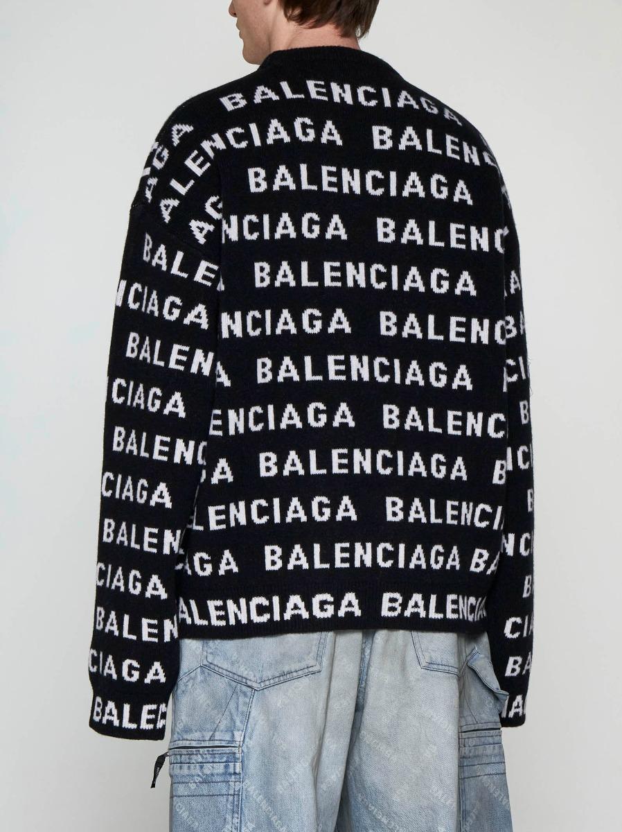 BALENCIAGA Pull in lana con logo Promozione temporanea