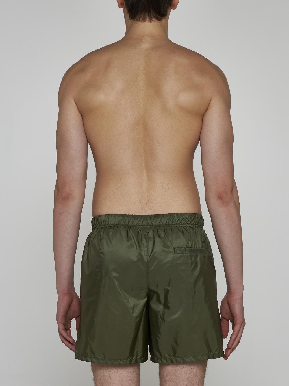PRADA Shorts in Re-Nylon con placca-logo Shopping Online