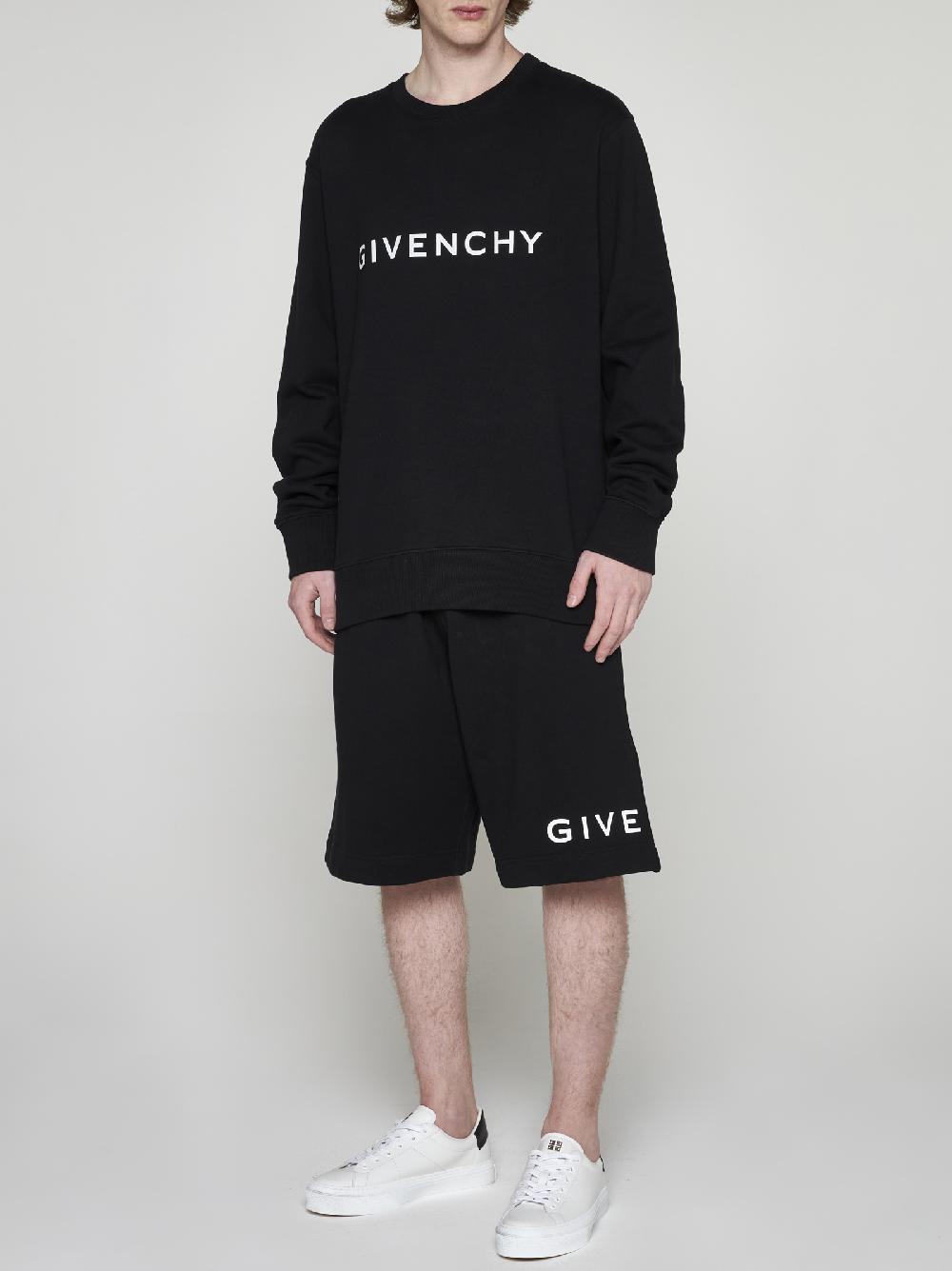 GIVENCHY Felpa in cotone con logo Super sconto