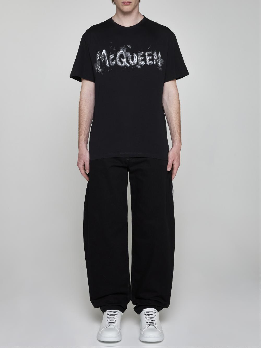 ALEXANDER MCQUEEN T-shirt in cotone con logo Enormi sconti