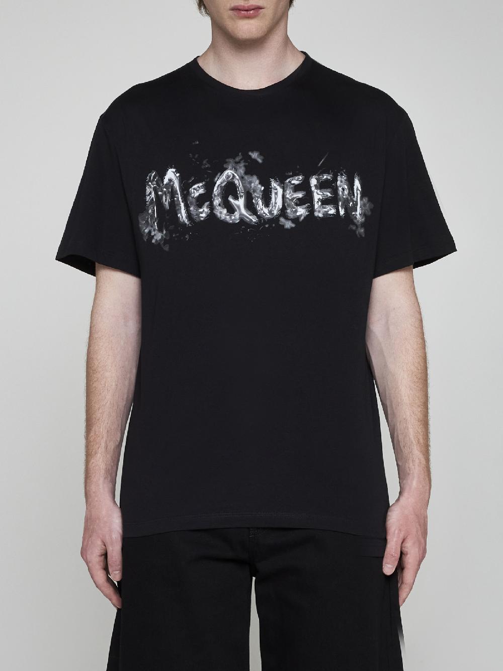 ALEXANDER MCQUEEN T-shirt in cotone con logo Enormi sconti