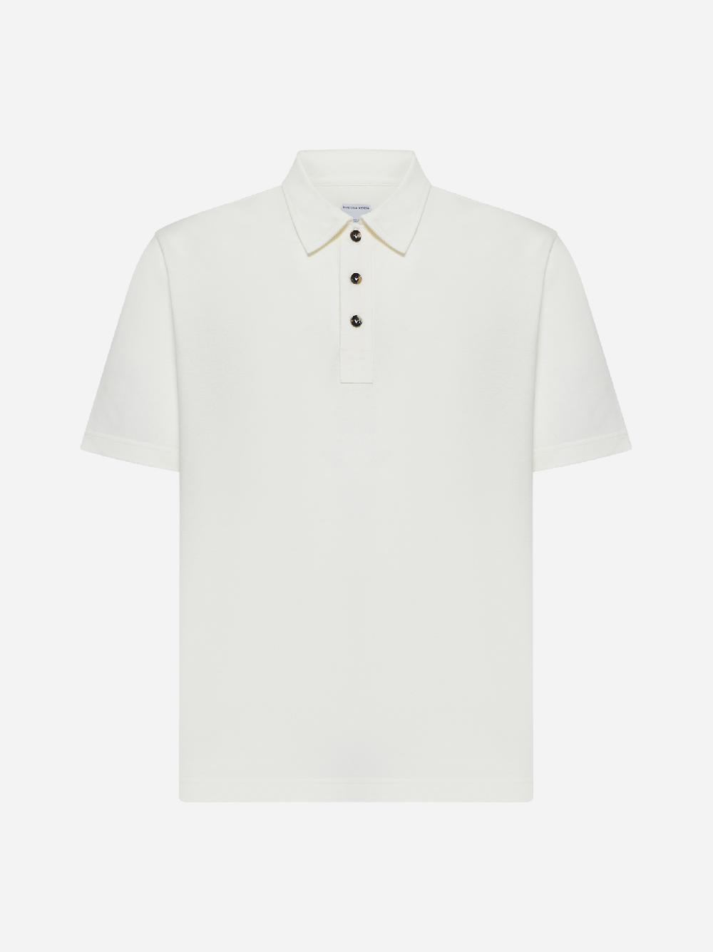 BOTTEGA VENETA Polo misto cotone e lyocell