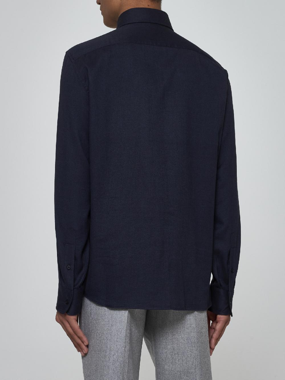 BRUNELLO CUCINELLI Camicia in cotone e lyocell Offerta