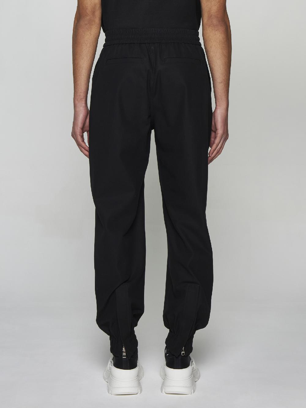 ALEXANDER MCQUEEN Pantaloni in cotone con zip Outlet