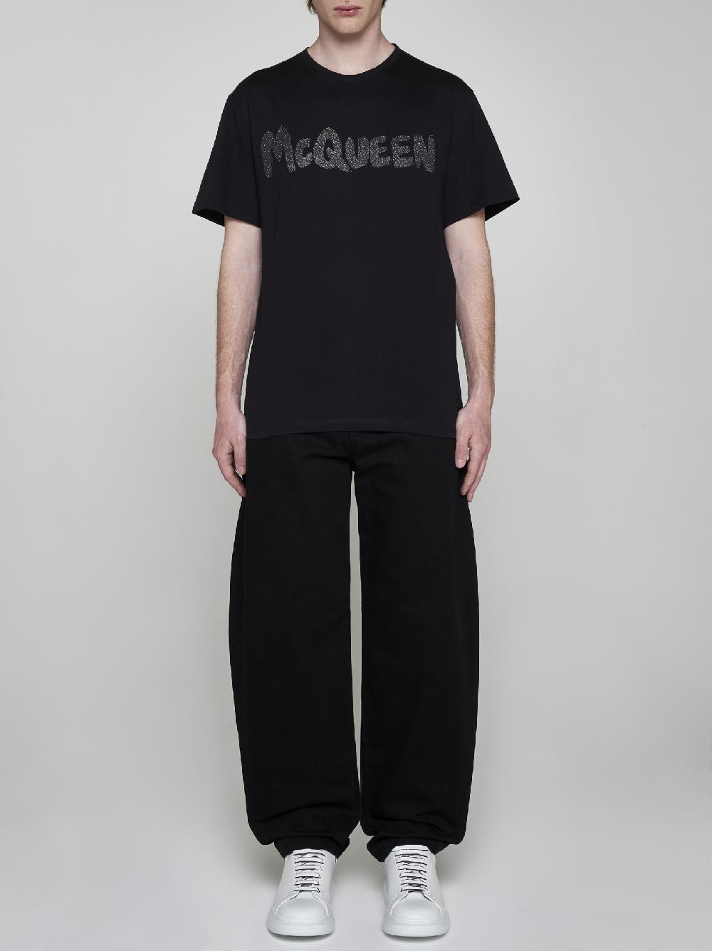ALEXANDER MCQUEEN T-shirt in cotone con logo Promozione